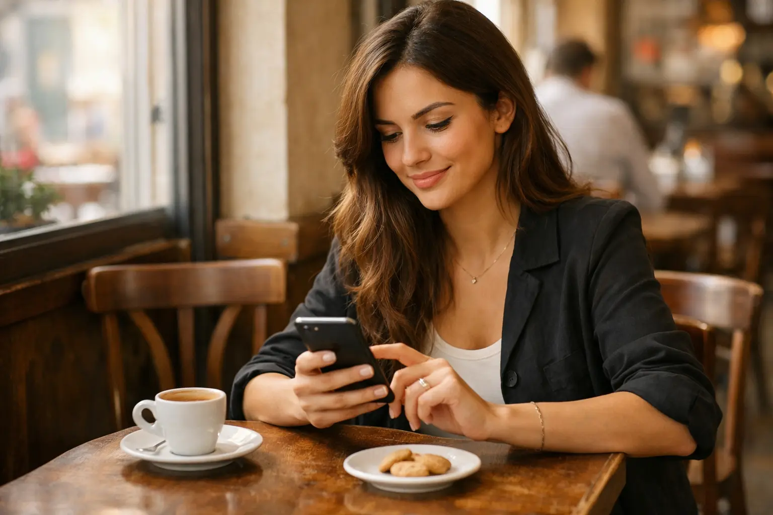 Persona che usa app di scommesse su smartphone