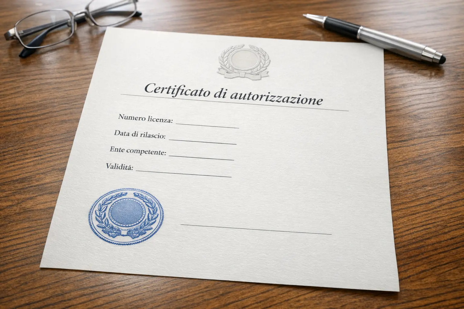 Documento ufficiale con logo ADM e timbro di autorizzazione